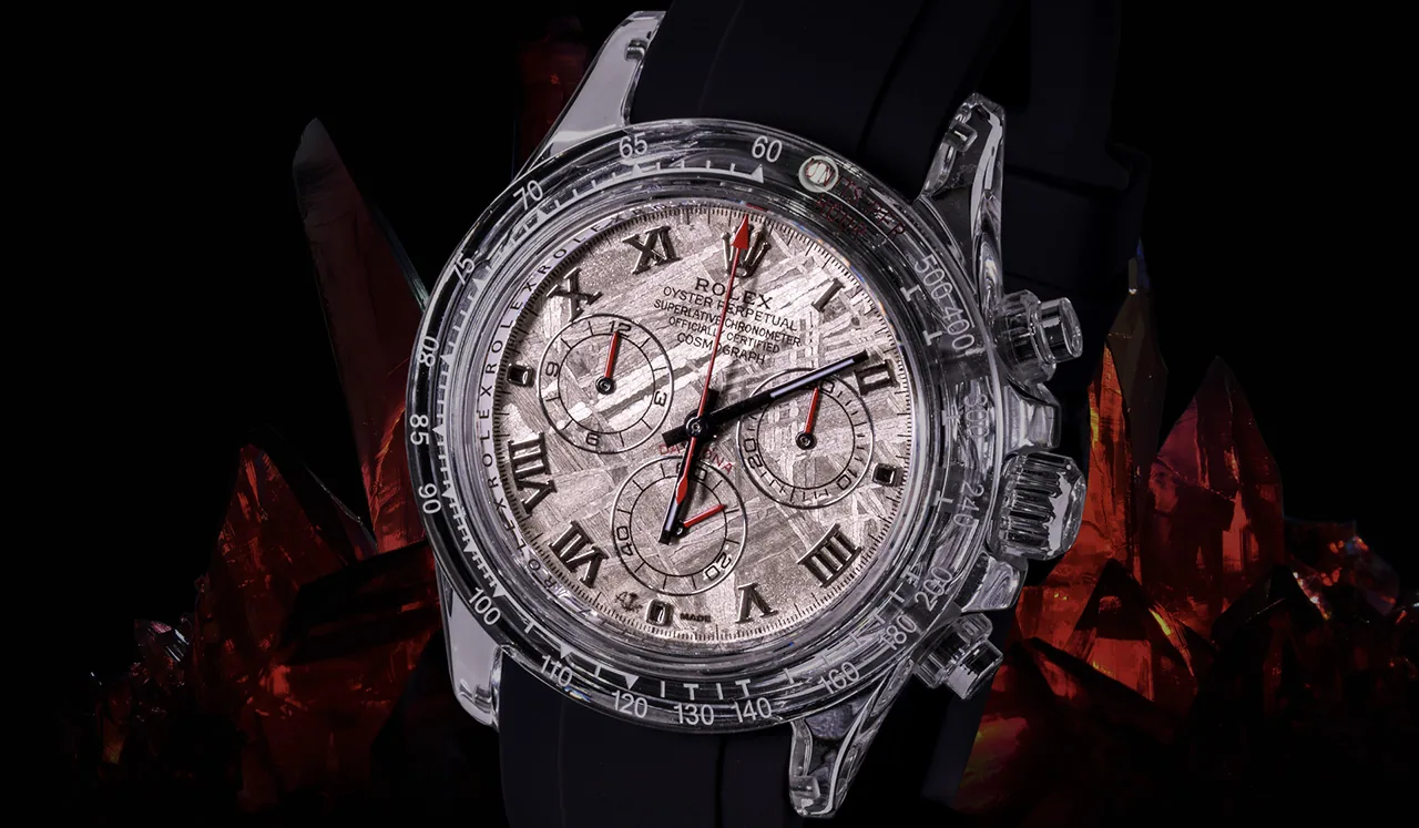Sapphire chronograph with meteorite dial